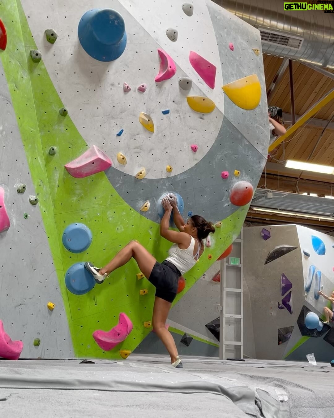 Meagan Martin Instagram - Had a fun girls climbing day with these lovely ladies over the weekend and @lizzyasher who joined us a bit later! Lots of laughs, try hard, and mysterious pelvis moments 😂! This was the first time I left my baby to go do something for myself. Of course I felt stressed before, mainly because my little bear has yet to take a bottle, but I left one with dad just in case. Of course it was smooth sailing for the boys and @davewetmore1 even sent me an adorable stroller pic while I was away. I’m absolutely loving how great climbing feels each time I’m in the gym, still blows my mind what women’s bodies are capable of! Felling especially great to be able to jump around again! Thanks @garrettgregor for the classic group photo! @soill @organicclimbing @frictionlabs