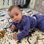 Meagan Martin Instagram - 5 months of Indy! Some of his favorite things to do are roll, put everything in his mouth, giggle, pull out grass, pet the animals, stare at his reflection, go on tours around the house (especially watching mama brush her teeth), hanging outside with daddy, babble, and blow bubbles! Love this little boy so much 💕!