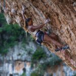 Meagan Martin Instagram – Mostly top roping, trying to avoid the heat, and honestly lounging around these days, but always dreaming about these glorious rocks in Kyparissi, Greece 🥰!!! Can’t wait to bring our little baby here one day! Yep, my room is a mess, welcome to the chaos and disorganization of pregnancy 😂. 

📸 by @tarakerzhner