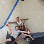 Meagan Martin Instagram - Had a fun girls climbing day with these lovely ladies over the weekend and @lizzyasher who joined us a bit later! Lots of laughs, try hard, and mysterious pelvis moments 😂! This was the first time I left my baby to go do something for myself. Of course I felt stressed before, mainly because my little bear has yet to take a bottle, but I left one with dad just in case. Of course it was smooth sailing for the boys and @davewetmore1 even sent me an adorable stroller pic while I was away. I’m absolutely loving how great climbing feels each time I’m in the gym, still blows my mind what women’s bodies are capable of! Felling especially great to be able to jump around again! Thanks @garrettgregor for the classic group photo! @soill @organicclimbing @frictionlabs