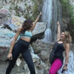 Meagan Tandy Instagram – What you need: God, A little bit of crazy, a little bit of nature, with a side of adventure and great company. Thanks @melimarty for being part of a very very special day for @b_wellington and I and for being down to be my adventure buddy for this waterfall hike 🏃🏽‍♀️