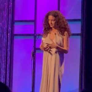 Medalion Rahimi Instagram - Feeling very lucky to be amongst such trailblazing women at last night’s 48th Annual Gracie Awards celebrating mavericks in the media @allwomeninmedia I had the honor of presenting two awards, one to @shimaoliaee who’s podcast ‘Pink Card’ shed light on women in Iran fighting for basic human rights. #womanlifefreedom armband by @hushi5 dress @maimoun_store @extreme.cashmere