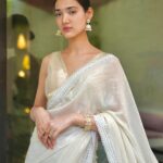 Medha Shankar Instagram - 🤍 Wearing - @sawangandhiofficial Styled by - @malvikabajaj Team @sanjamkaur92 @___haywire Jewellery by @the_jewel_gallery