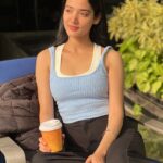 Medha Shankar Instagram - POV: You just wrapped a very special project Heavily underslept, accurately overfed, soaking in the morning sun whilst enjoying an essential dose of caffeine, and a heart brimming with gratitude. Doesn’t get better than this🌟🙏🏼💫
