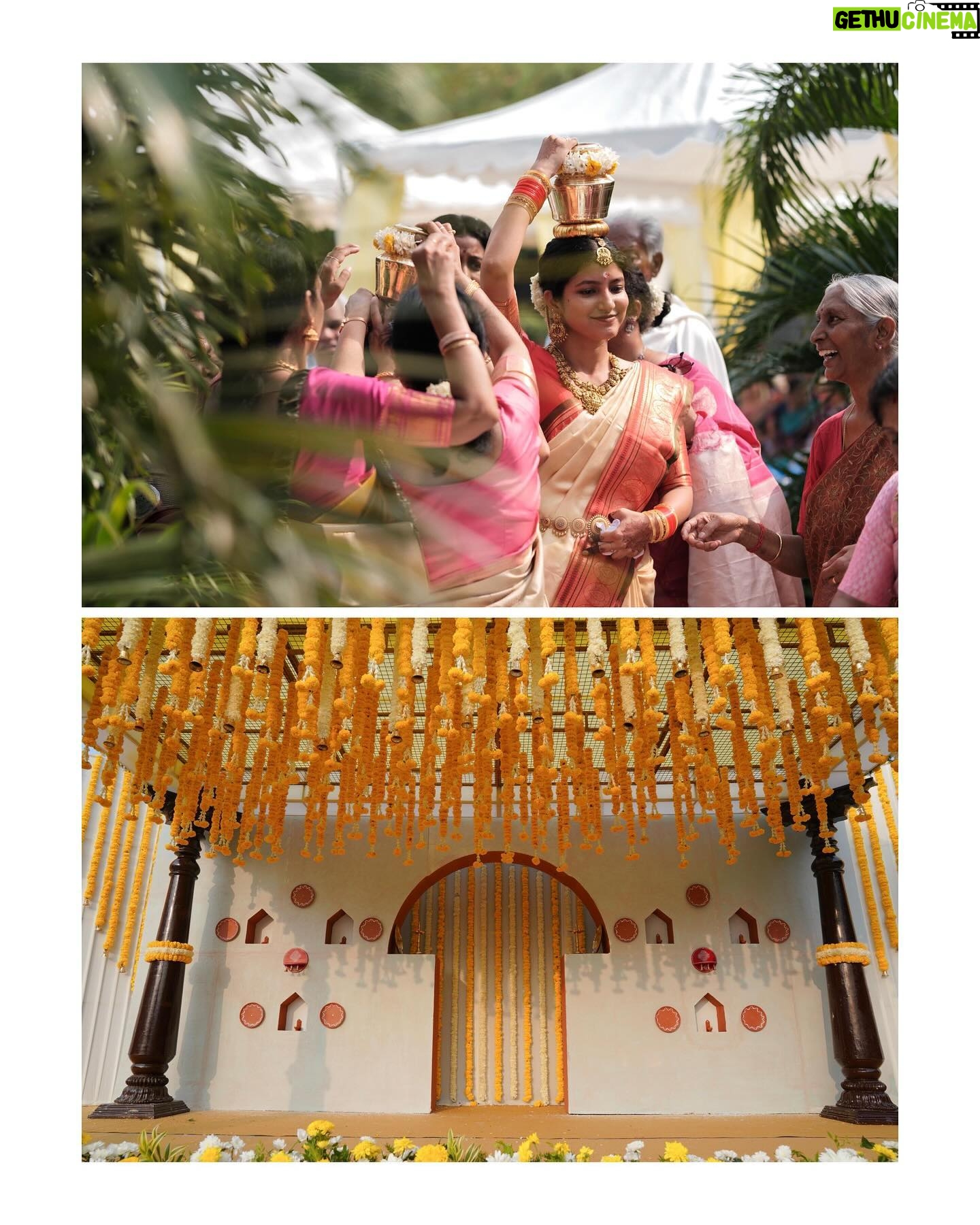 Meetha Raghunath - 194.3K Likes - Having a traditional Badaga wedding is something I did not anticipate. Falling in love wasn’t something I anticipated either, but I did. So the Badaga wedding that followed was just a beautiful celebration of that. A “Madhil” is an arc like structure which is a sacred space in every traditional Badaga household. Though we didn’t get married in a hatti (a Badaga village) we wanted to do something that felt quite close to our culture for the wedding. Being the artistic geniuses of the house, my mom came up with the idea of the Madhil and the decor surrounding it and my sister designed the whole thing. They worked out everything from the colour palettes to just how it should look. So much of the wedding was an art project of sorts for all of us, but more about that later. Finding love is divine timing, but the ability to recognise love when it presents itself before you, and having the courage to embrace it is one of the qualities I’m most grateful to the universe for blessing me with. Long story short, I fell in love and got to have a beautiful wedding, it being a traditional Badaga wedding was just a fun added bonus.
Thank you @dhanusiyaviswanathan from @dreamday_designers for helping us execute our idea in the most efficient and passionately dedicated way as possible.
@vasanthphotography @weddingsbyvasanth
🌻