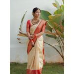 Meetha Raghunath Instagram – Sarees of my Wedding.

Part 2 – The Wedding! 

1. The blue and red silk saree with golden zari – As a family we love single colour solid bodied sarees with traditional borders. My mom got this for herself first but I flicked it from her for the pre wedding ceremony and I’m glad I did. This is also from Anya.
2. The cream tissue silk saree with a green pallu – I only wanted to wear sarees for any occasion associated with the wedding. I found this gorgeous saree that’s tissue silk and has a beautiful green pallu. Wearing a sleeveless green blouse, I sorigified (read tucked in) the pallu and danced away at the cocktail party. I got this from Anya (again). 
3. The cream silk saree with orangish red thread worked border – This is one of the first sarees I ever got. We went to Mahaveers Coimbatore just to see sarees with no intention of buying any immediately but as soon as I saw this I knew this was it. Red and white are traditional Badaga colours and I couldn’t have asked for anything better.
4. The pink silk saree with a green border – My mom and sister had selected this from Nalli in T Nagar when I was promoting Good Night. I went in after work and loved it when I saw it because it has such a distinct tone of pink to it with impeccable zari work. 

We wanted the engagement and the wedding to be a super chill intimate party. So I draped my own sarees, did my own hair and make up and got ready before the rest of the family.( Also I had my mom and sister for any help I needed, so 🌝) I also wore kannadi valayals (glass bangles) because I love them! 

I love it when I know where someone got a piece of clothing I like from. So this me sharing where I got my wedding sarees from. This is not an ad, nobody is paying me for it. I love the sarees I got for my wedding and I’m really grateful for them. I hope you get to wear all that you love and enjoy too🌻

Thank you for your time! 

@weddingsbyvasanth