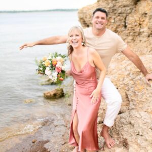 Meg Maley Instagram - We swore we couldn’t have those look-lovingly-in-eachothers-eyes photos but @randimichelleweddings is magic. 💍
.
.
.
📸: @randimichelleweddings 
HMUA: @muah_jessicastoughton 
Planning: @southern_enchantments 
Florist: @katiebugflorals
#engaged #bridetobe #2021bride #wedding #njwedding #njbride