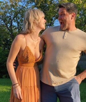 Meg Maley Instagram - I’m already engraving this date in his brain for the future. He’s got one year of Say Yes to the Dress on repeat, lessgo! ❤️