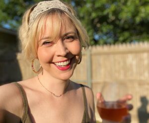 Meg Maley Instagram - Sometimes you need to throw some hoops on and drink rosé in your backyard. Hope everyones staying SAFE and HAPPY. 💕 ps. casting singles (any age) for a great-hearted dating show!