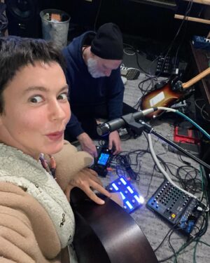 Meg Myers Instagram - Learning this loop pedal with @brentpaschke 🤓