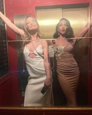 Megalyn Echikunwoke Instagram - Date night dump with birthday queen @oliviawilde! 👸🏼💐 Thank you for having me again @radhikajones. Such a special night. 

Thank you glam fam 💋
@larryjarahsims 
@kathyjeung 
@maisonpriveepr_la 
@hassidrissofficial 
@mejeannecouture 
@adiba.official