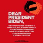 Megan Boone Instagram - We come together as artists and advocates, but most importantly as human beings witnessing the devastating loss of lives and unfolding horrors in Israel and Palestine. Please join us in demanding that Congress, @POTUS, and other world leaders call for an immediate de-escalation and ceasefire in Gaza and Israel before another life is lost. We must facilitate a ceasefire without delay – an end to the bombing of Gaza, the safe release of all hostages, and adequate access for humanitarian aid to reach the people that desperately need it. Read our full letter at artists4ceasefire.org