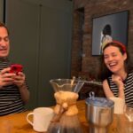 Megan Boone Instagram - Matchy-match café 💙🤍♥️