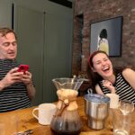 Megan Boone Instagram - Matchy-match café 💙🤍♥️