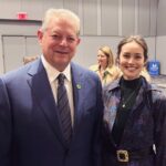 Megan Boone Instagram - @algore has been working tirelessly for decades to educate the public against the deluge of disinformation from fossil fuel special interests. His documentary and lecture series clarified the emergency of climate catastrophe for me- an issue that is otherwise a too slow revelation. By teaching me about our era-defining issue — there is absolutely no doubt that he changed the course of my life with what he dedicated his to. Climate work is by far the most fulfilling service of my life. I finally got to see him present his slide show in person for the 55th #climatereality training and since he keeps the slide show up to date, defining the latest in climate breakdown and progress it has unfortunately become quite robust, but not without hope. But we absolutely must engage. All of us. VP Gore is a hero of mine and thanks to the @climaterealityproject team I was finally able to meet him. It was incredibly moving. Thank you Mr. Gore and @tim_guinee with @climaterealityproject PLEASE CHECK OUT @climaterealityproject and attend a training. I’ll certainly be returning. I feel so reinvigorated to serve this cause, to repair the damage done and care for our shared home.
