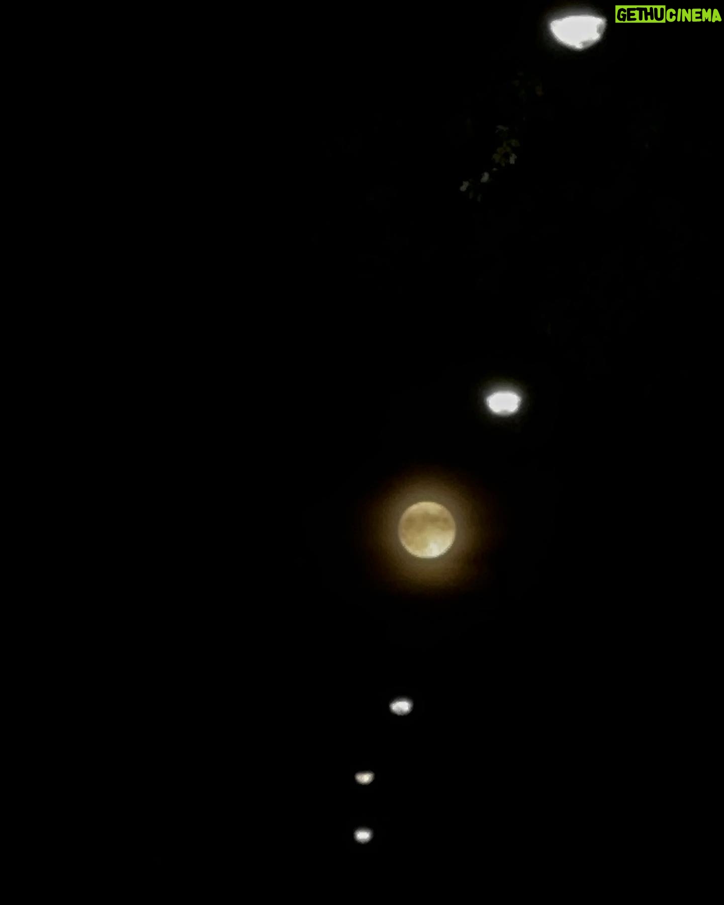 Megan Follows Instagram - Moon and street lights. #moonlight #streets #lights