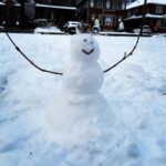 Megan Follows Instagram - Deep in conversation #snowman #upsideofsnow