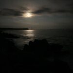 Megan Follows Instagram - My Night Walk. #atlanticcanada #moon #clouds #water #landscape #light