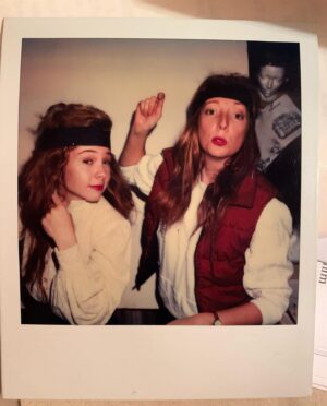 Megan Follows Instagram - Found this Polaroid. Yes an actual #polaroid #tbt to @linda.preston_  and me on the set of Anne in the production of @anne_of_avonleaa getting our grooves on. It was the 80’s #anneshirley #headbands
