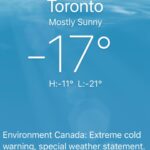 Megan Follows Instagram - Oooohhh the suns out! Look on the bright side. Bundled up for a walk. #weatherwarning #sunshine #eye #canadianwinter #vitamind #cold