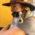 Megan Follows Instagram - Puppy love. A four legged friend. Not mine, just snuggled with her. #adoptadog #womansbestfriend #mansbestfriend