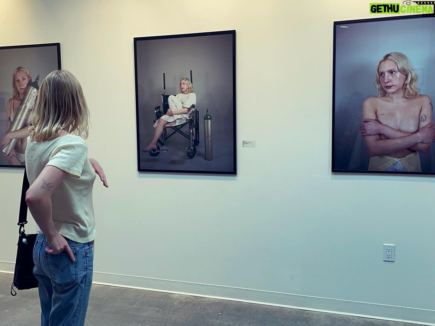 Megan Follows Instagram - Beautiful and thought provoking pieces in the Breath-Taking Art exhibit at dnj Gallery in Santa Monica. All of the artists have CF cystic fibrosis and use their identity of living with a chronic illness as the focal point in their artwork. Photographer @row.1 pieces from her series of images INVITATION TO STARE. Sculpture INVISIBLE ILLNESS by Madyson Ysasaga #art #cysticfibrosis #cysticfibrosisawareness