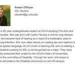 Megan Follows Instagram - Rowan is my niece, a 4th year undergraduate student at UCLA, studying Fine Arts and Disability Studies, born with Cystic Fibrosis. ASL Students have created a UCLA Spark Scholarship Campaign for the American Sign Language summer intensive class. They hope the fundraising will allow additional students to have the opportunity to learn about ASL and Deaf culture without financial barriers this summer 2022. If you want to support this campaign please visit the website ( in my bio ) No donation is too small. 🙏 @aslmajorucla #ASL #disabilitystudies #cysticfibrosis #makeeducationaccessible