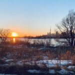 Megan Follows Instagram - Sun down, moon up. #toronto #goforawalk #tommythompsonpark