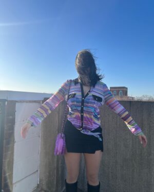 Megan Nicole Instagram - Slides 3 & 4 are the reality of trying to get a simple pic of an outfit you put together and really like and feel good in, but then 99% of them look like that and you question everything and then realize the first one you took was fine