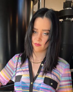Megan Nicole Instagram - Slides 3 & 4 are the reality of trying to get a simple pic of an outfit you put together and really like and feel good in, but then 99% of them look like that and you question everything and then realize the first one you took was fine
