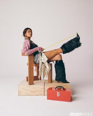 Megan Suri Instagram - No longer a teen but it did take 16 years to get here! 
Little Megs could never fathom she’d be a Teen Vogue cover-girl one day. 
Keep going y’all … or start today!!! 
Thank you @teenvogue for including me in this years New Hollywood Class 🤍🪑

Photography @josefinasantos 
Styling @ian__mcrae 
Makeup @miriamnmakeup 
Hair @hairbycandicebirns 
Manicurist @rachel.messick 
Interview @menonrad 

Lighting director @brianmcguffog 
Digitech @isanstudio 
Prop stylist @anniirose 
Production @hyperion.la 
Retouching @digitalarea