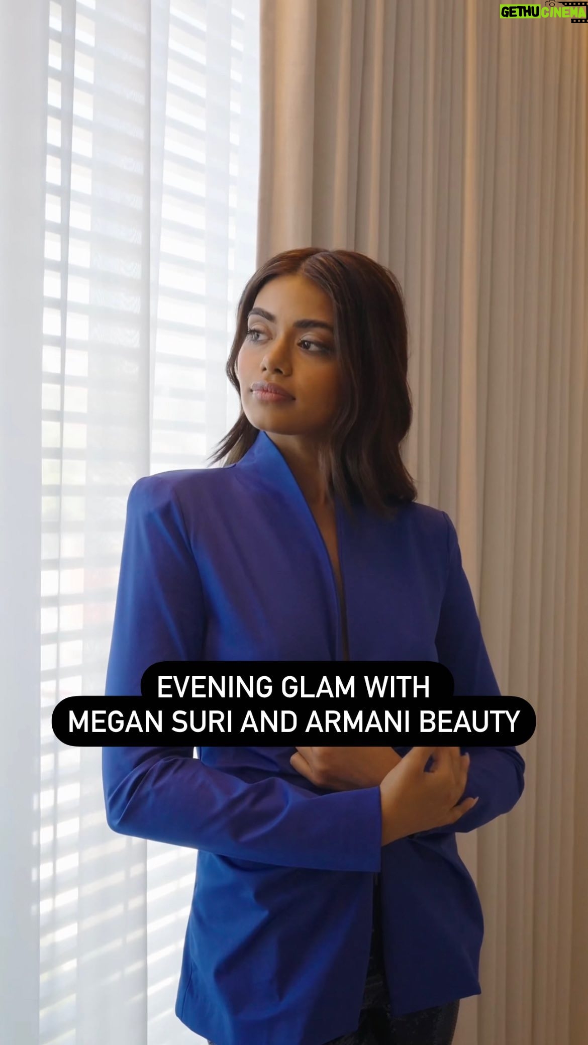 Megan Suri Instagram - @megansuri lives for a hydrating face mask, sexy hair, and of course, her @armanibeauty. Above, the actress shares her pre-glam routine before celebrating the launch of the brand’s Prisma Glass Lip Gloss. 💋