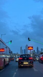 Megha Chowdhury Instagram - Bom ‘ey 🌇 Downtown scenes with skyline views & city hues.✨ #mumbai #citylights #downtown #exploring #cityscape