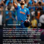 Megha Daw Instagram - Dear VK❤️you're a legend..you are the perfect combo of absolute class and grace…✨ Be it batting,feilding,bowling,wicket kipping,running between the wickets,motivating others and also during captaincy…you always give your best in everything on the field..I respect you🙌you are always my favorite and you will be in my heart no matter what...!!❤️❤️ Heartiest Congratulations for all the World Records that you have created as well as the records you have broken...!❤️🙌Thank you so much for everything that you have done…your dedication,passion,selflessness inspires us…KING,you’re going to be remembered till the end of Sports of the World!!🙌🌍 #goat #kingkohli #therunningmachine #viratkohli And lastly One thing that hurts beyond repair….that will i be privileged to watch you play in the next World Cup after 4 years ?💔 :) @virat.kohli