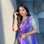 Megha Daw Instagram – 💜✨
 
Outfit: @sampurna_dey_100 🫶
Make up and hair: @makeup_artist_amit 🫶

#meghadaw #bijoyadashami #traditionalwear #durgapujo2023