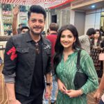 Megha Daw Instagram – At the premiere of #dawshomawbotaar 🖤 

#withmyfav @senguptajisshu 😌🖤

#dawshomawbotaar #svfbrands #meghadaw #premier #inox