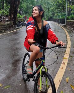 Megha Ray Instagram - Had an awesome day today 🫠 #nature #bicycling #mumbairains #favoritetimeoftheyear