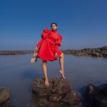 Megha Ray Instagram - I could say this is a magazine cover photoshoot, no?💅🏻 Had been in my head since February. Finally happened! A blog post and BTS vlog coming your way soonest ✨ Photography by the super talented @sushant.junnarkar 🌹 #fashionstatement #littlereddress #fashionphotography #reddress #colourpop #paintthetownred #indianfashionblogger #ruffledress #magazineeditorial #magazinecover #fadhioneditorial #colorpalette #constrast #blueaesthetic #redaesthetic #indianblogger #indianactor #creativephotoshoot #redcarpetfashion