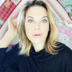 Meghan Ory Instagram – #bluemascara and a cardboard Christmas house. Does this count as #art?!😂😂🤪