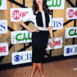 Meghan Ory Instagram – It’s rainy and cold today….Reminiscing to dress up day wearing beautiful clothes. Styled by the fabulous @cristinaehrlich @j_mendel  dress & gorgeous date @marghelgenberger @cbstv ❤️