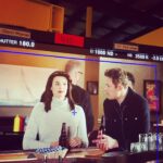 Meghan Ory Instagram – Scenes from a date night….Most alone time with hubby since kids 😂 -at work😂 @johnny_reardon_ @hudsonandrex 📸 @ella__keefe 
#onset