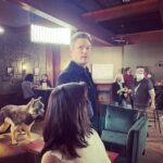 Meghan Ory Instagram – Scenes from a date night….Most alone time with hubby since kids 😂 -at work😂 @johnny_reardon_ @hudsonandrex 📸 @ella__keefe 
#onset