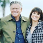 Meghan Ory Instagram - Me and my favorite fake pops @treat.williams2 #chesapeakeshores fun fact: before most scenes we have together, Treat and I sing Songs from #grease. I mean, he played Danny Zuko on Broadway and I was in the chorus of #greasethemusical in high school. So…you know. I keep up. 😂😂 #yeahright #beautyschooldropout #chesapeakeshores season 5 premiers this Sunday on @hallmarkchannel 08/15/2021W