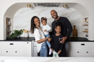 Mekia Cox Instagram - Cheers to a fresh new start in our beautifully renovated kitchen! It’s been a lonnnng time coming and we couldn’t be happier with the results. ☺️ Much thanks to Mil and Eli Kikos at ME Design group (They are awesome)….also, don’t ever have water damage caauuuse it’s the worst. 😵‍💫