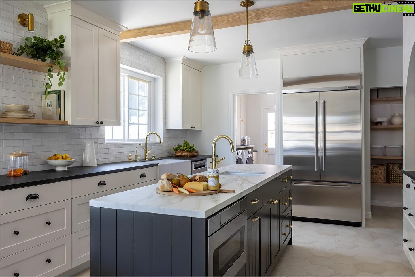 Mekia Cox - 37.5K Likes - Cheers to a fresh new start in our beautifully renovated kitchen! It’s been a lonnnng time coming and we couldn’t be happier with the results. ☺️ Much thanks to Mil and Eli Kikos at ME Design group (They are awesome)….also, don’t ever have water damage caauuuse it’s the worst. 😵💫