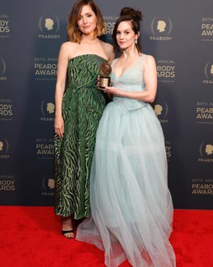 Melanie Zanetti Instagram - Last night I had the absolute honor of accepting a @peabodyawards on behalf of @officialblueytv and creator Joe Brumm. 🩵

Thank you to the incredible team who worked their magic for my look for the evening. 

Styling @highheelprncess 
Hair @larryjarahsims 
Make Up @rachelgoodwinmakeup 
Dress @prabalgurung 
Shoes @louboutinworld 
Jewelry @effyjewelry

Photographers - shot 1. Kevin Winter/Getty images shots 2, 3 &4 Stefanie Keenan/Getty images 5. Charley Gallay/Getty images 7. Monica Schipper/ Getty images