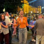 Melanie Bracewell Instagram – They had “snow” falling down after the Groundhog Day premiere in Melbourne last night. I tried to embrace it like the movies but my arms are too long so I just ended up smacking a stranger. P.S the show was excellent ya gotta see it