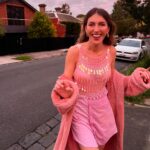 Melanie Bracewell Instagram – The dress up theme was “Extravaganza on a budget” so I’m wearing op shop shirt, op shop men’s shirt turned into a skirt and a beautiful fur coat (Kmart dressing gown)