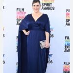 Melanie Lynskey Instagram - So late to post this but it was wonderful to get to present at the Spirit Awards last weekend WITH THE INCREDIBLE PAUL MESCAL. And I was a first time nominee!! Wearing a beautiful @safiyaa_official gown, @martinkatzjewels jewels, @effyjewelry ring and @tylerellisofficial bag Thank you to everyone for these gorgeous pieces. Look at that ring!! Eternal gratitude to @periellenb for always going into the vault for me 💙 The divine @quintab won our category and all was right with the world Styling: @misha_rudolph_stylist Hair: @tedgibson Makeup: @stephensollitto Nails: @nailsbyshige Special thanks to: @teniquebernardconsulting @periellenb @aimeecarpenter17 @sevnrodriguez