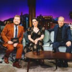Melanie Lynskey Instagram - I am on @latelateshow tonight with the very funny, very sweet and welcoming @j_corden and the hilarious and brilliant @therealbobodenkirk !! I was sweaty and nervous! I got to meet @torikelly who has the voice of an angel and the personality to match 💗 thanks to @misha_rudolph_stylist for getting this all together and for steaming so thoroughly. This @rodarte dress makes me feel like a royal. Love to my sweet friends @stephensollitto and @marcusrfrancis for a fun time and making me feel beautiful. Steve talked me into a red lip 😬 that’s how much I love you, Steve. What a lovely team they have at the show, good luck to everyone there in their next ventures!! #LateLateShow #sweaty PHOTOGRAPHER: @terencepatrick